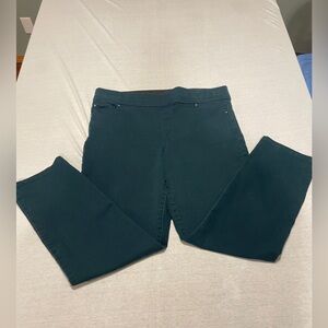 Kim Rogers Teal Straight-Leg Pants With Tummy Control